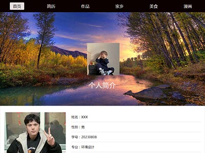 个人简历主题html静态网页作业